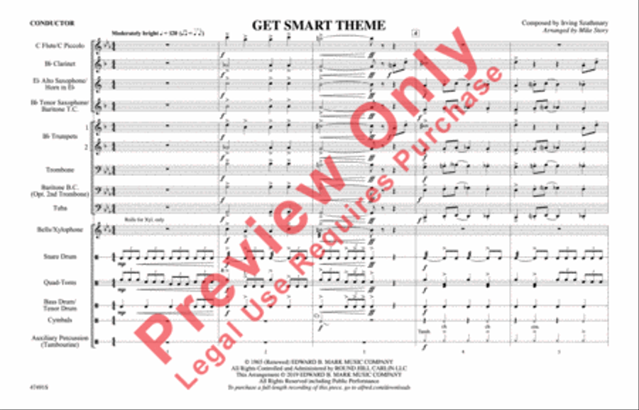 Get Smart Theme Get Smart Theme Marching Band scores gallery preview page 2