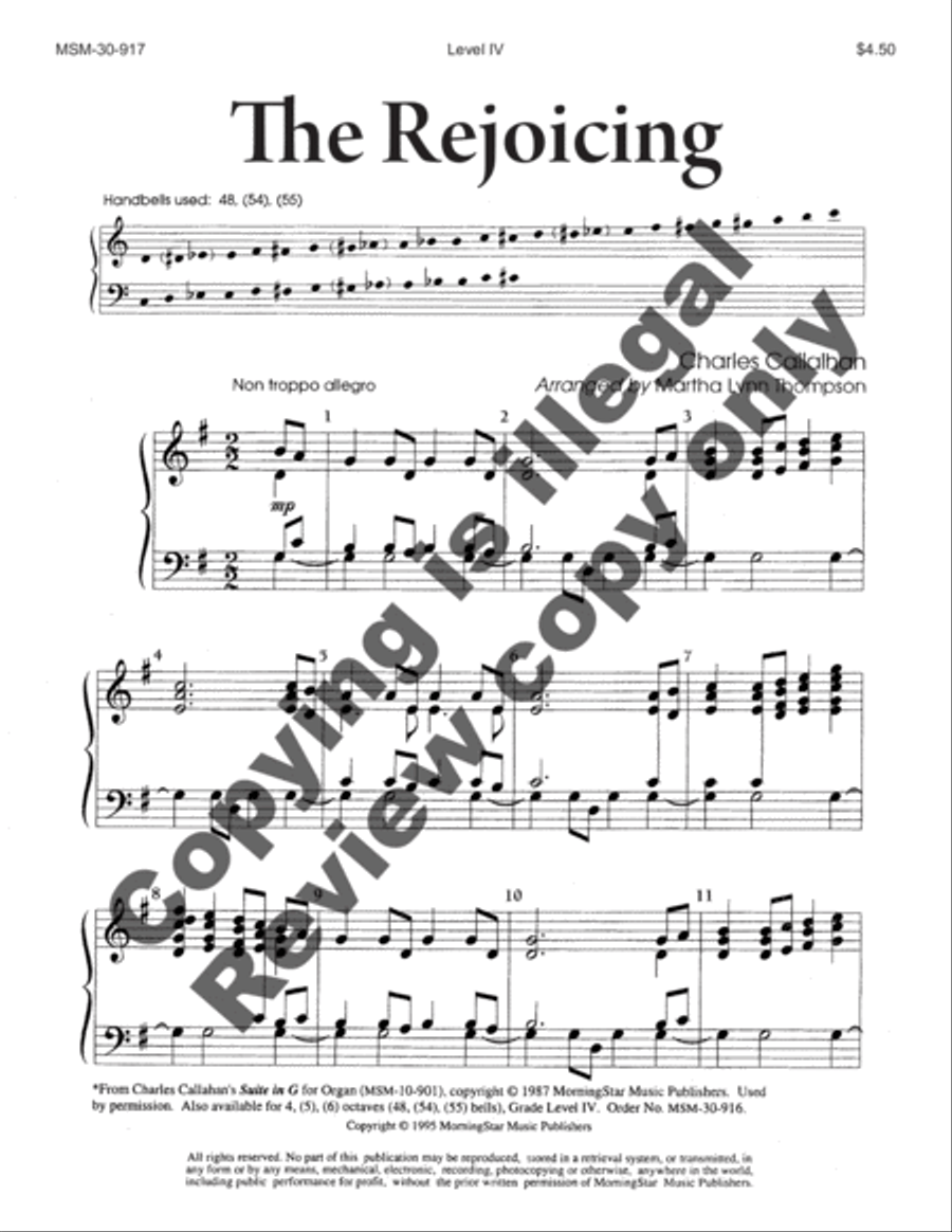 The Rejoicing Handbell Choir scores gallery preview page 3