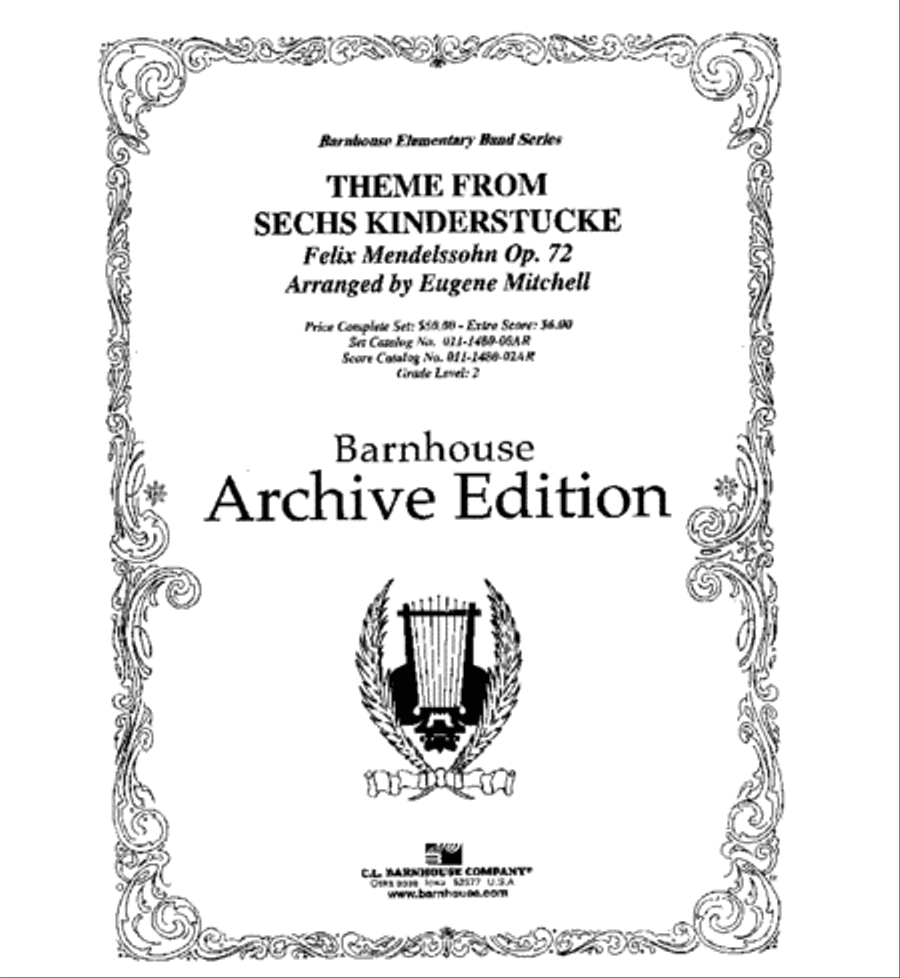 Theme From Sechs Kinderstrucke Concert Band scores gallery preview page 2