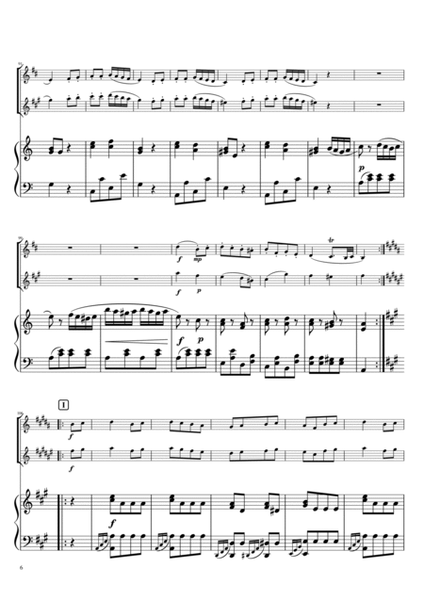 "Turkish March" piano trio/ Soprano Sax & Baritone Sax image number null