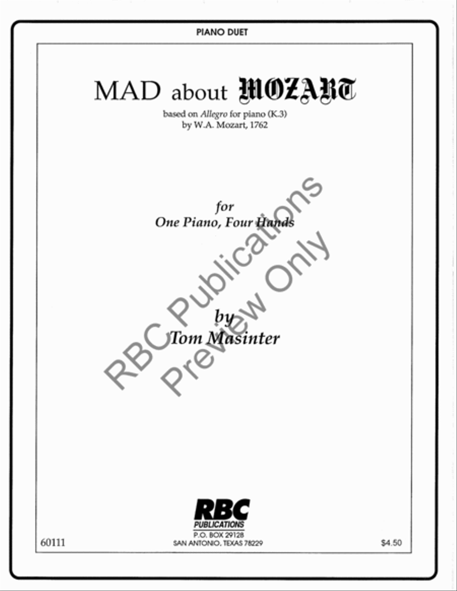 Mad About Mozart Piano Duet Choir scores gallery preview page 2