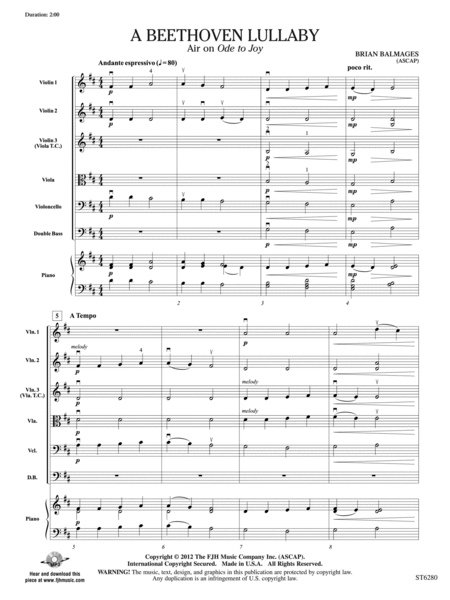 A Beethoven Lullaby: Score