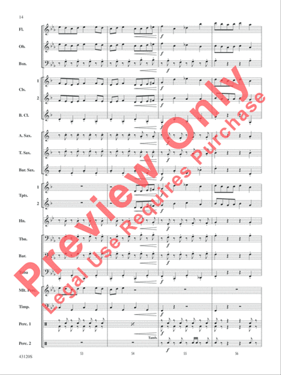 Beetlejuice Concert Band scores gallery preview page 14