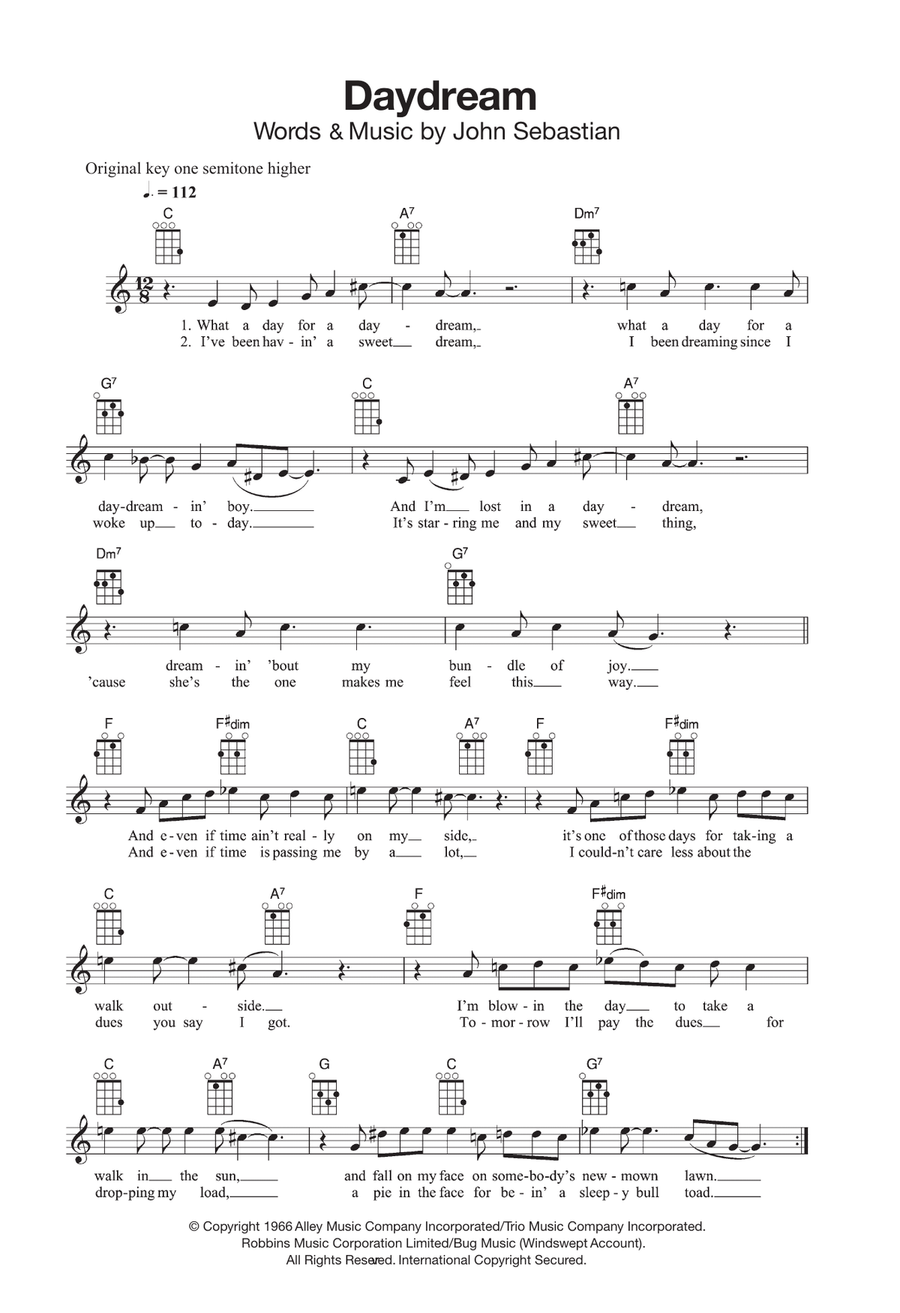 Daydream Daydream Ukulele scores gallery preview page 1