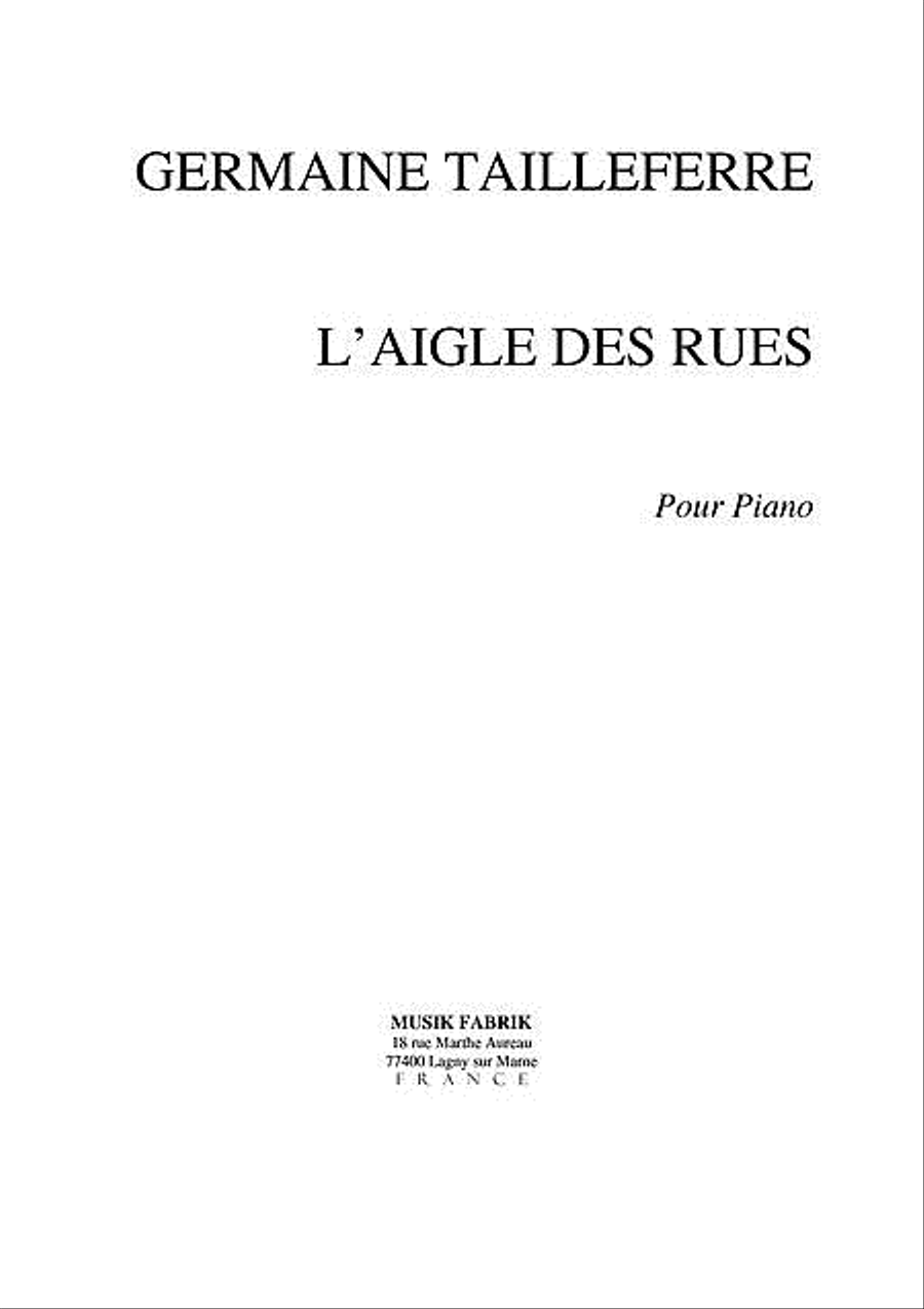 Aigle des Rues, Suite of five pieces Piano Solo scores gallery preview page 1