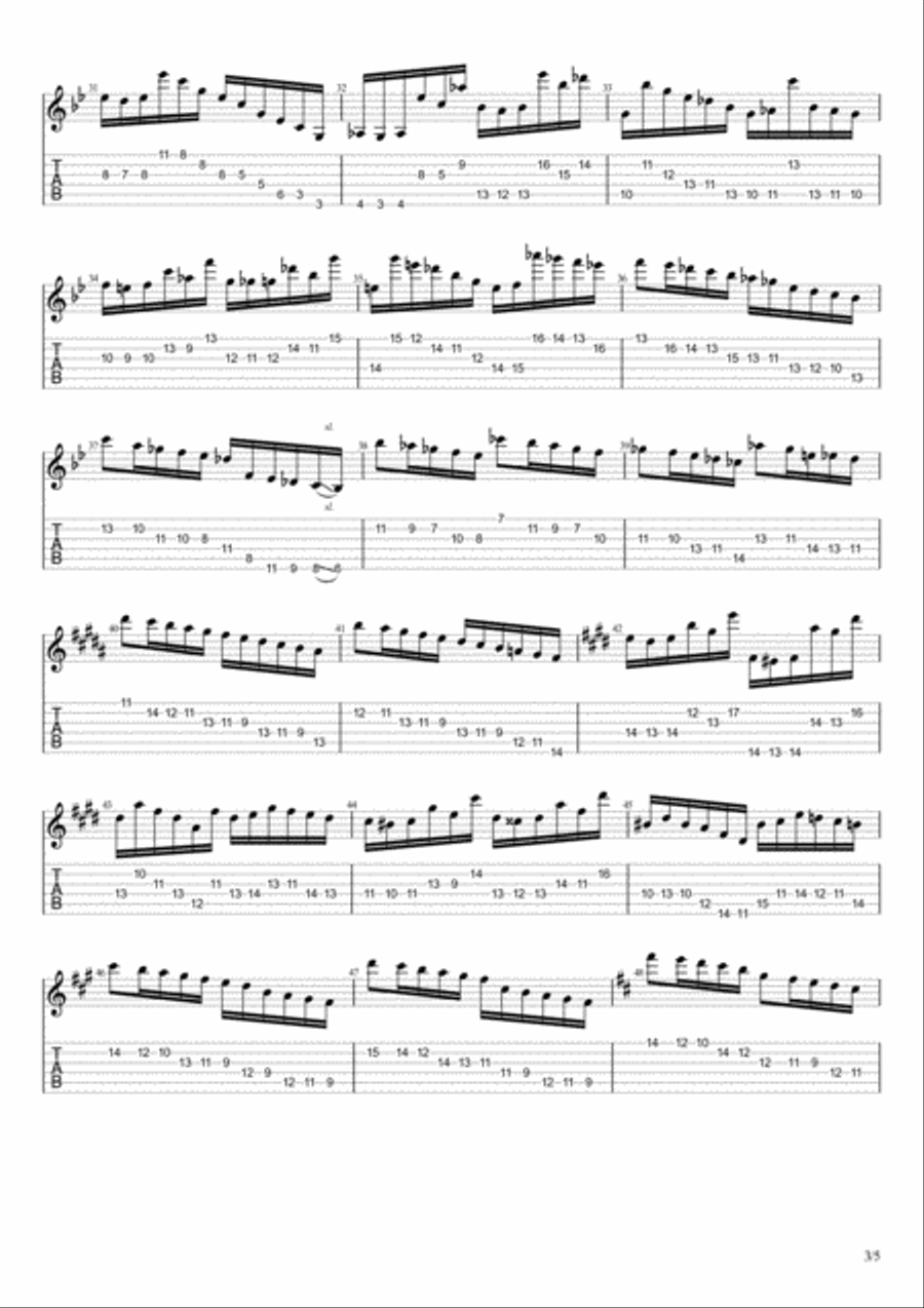 Capricio No 10 Classical Guitar scores gallery preview page 3