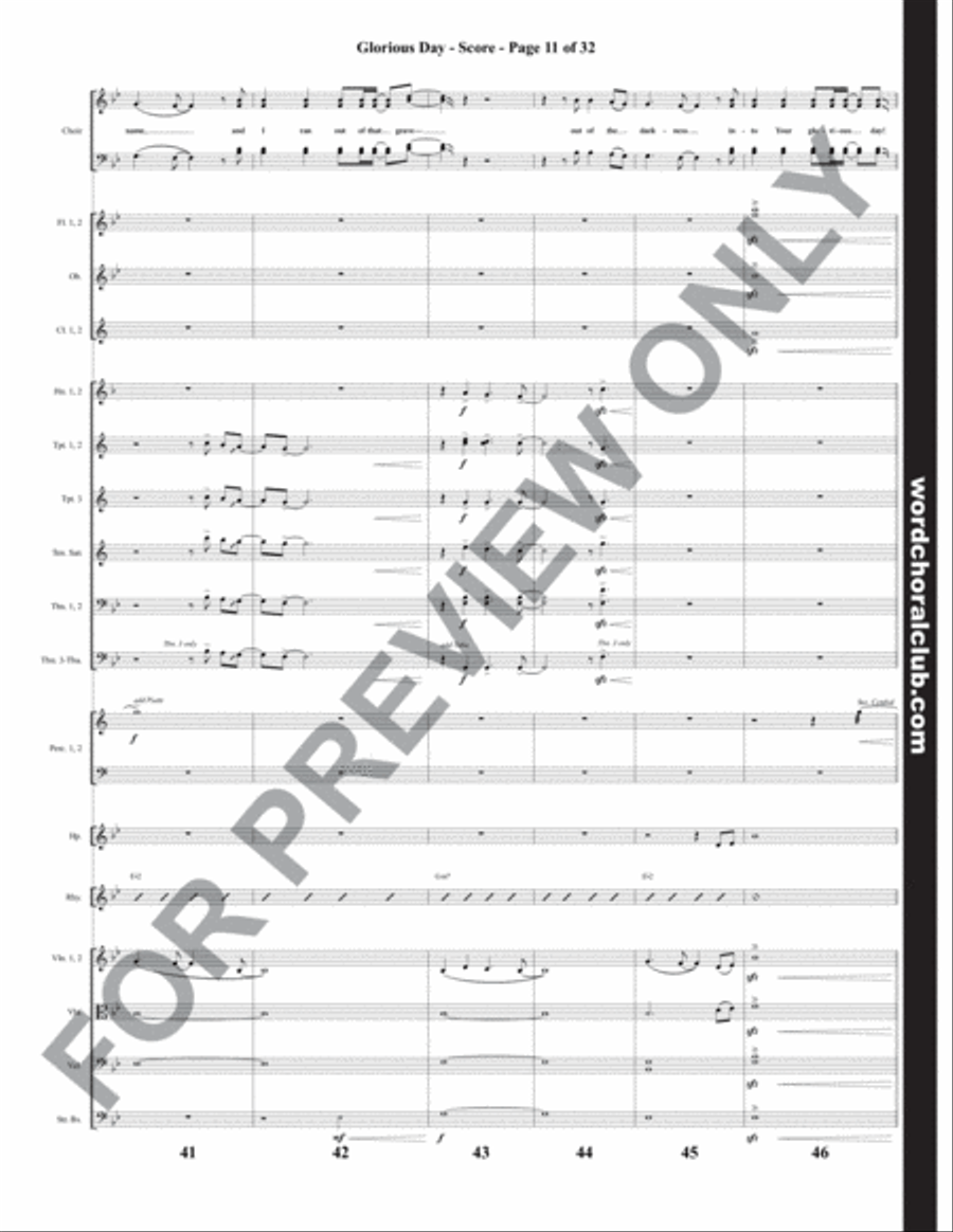 Glorious Day with Christ the Lord Is Risen Today - Orchestration Choir scores gallery preview page 12