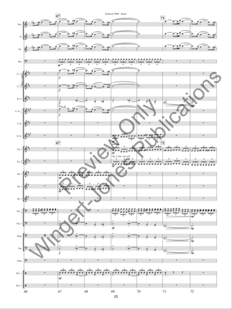 Festival 1899 (Score) Concert Band scores gallery preview page 15