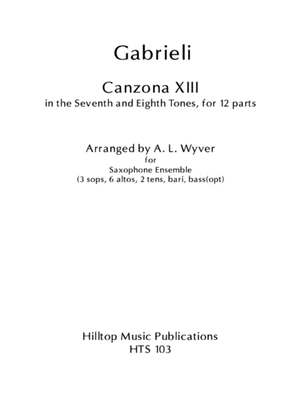 Canzona XIII arr. saxophone choir