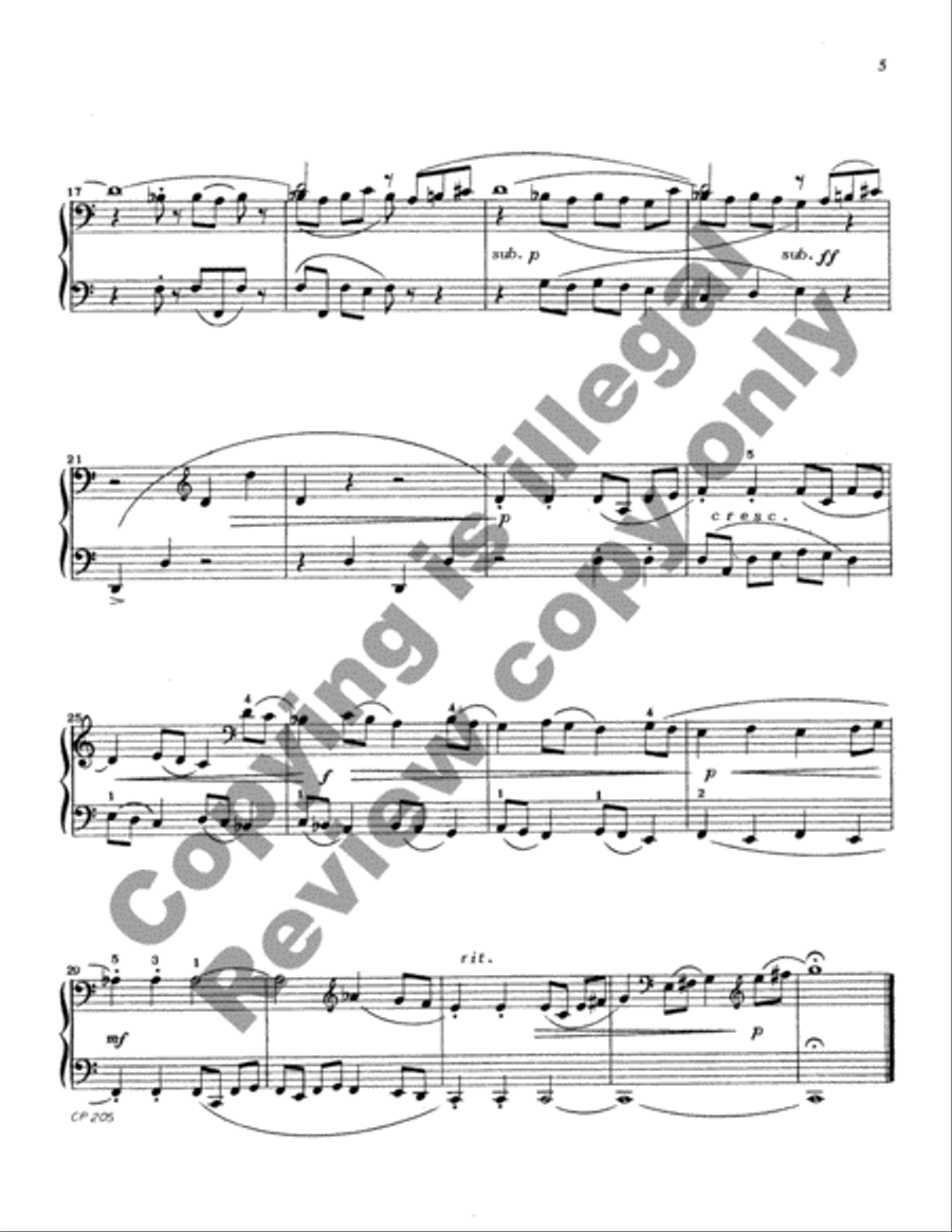 Three Short Pieces Easy Piano scores gallery preview page 5