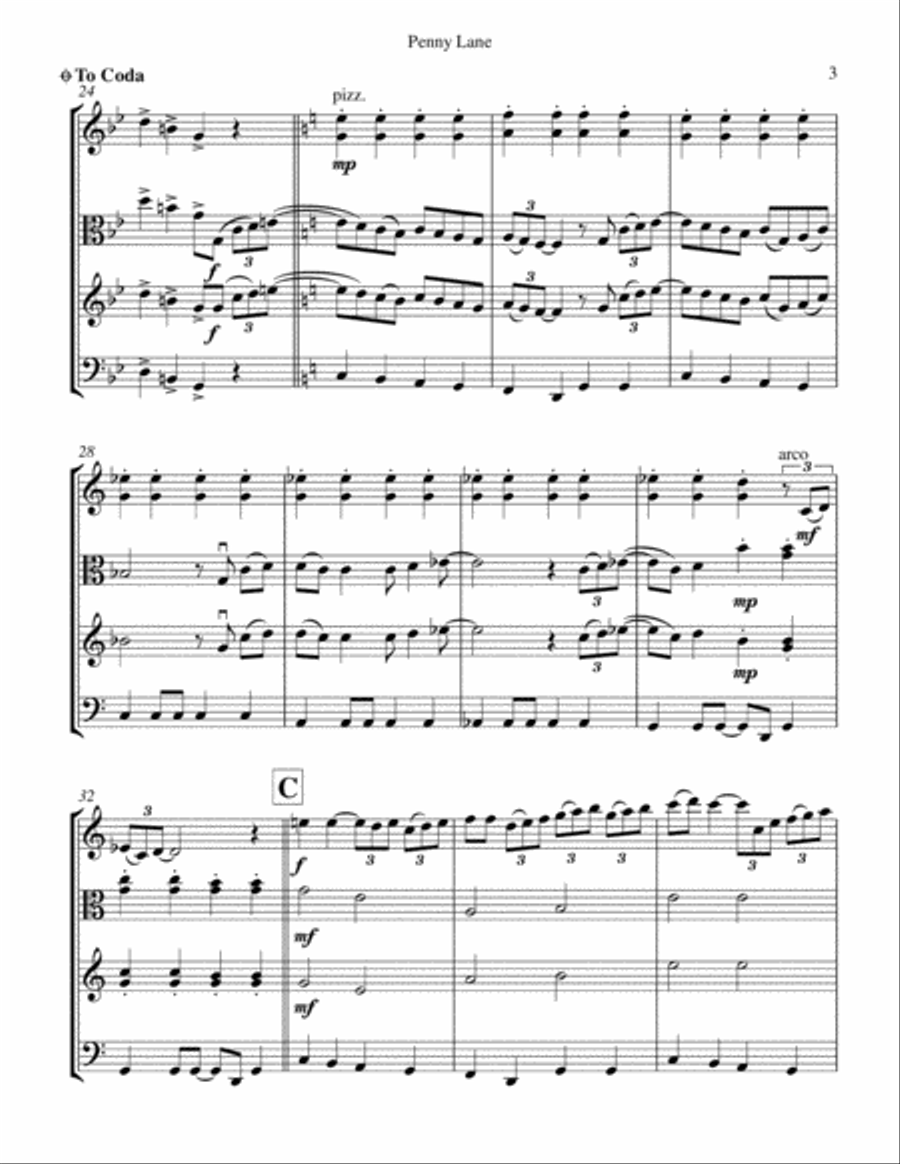 Penny Lane String Trio scores gallery preview page 4