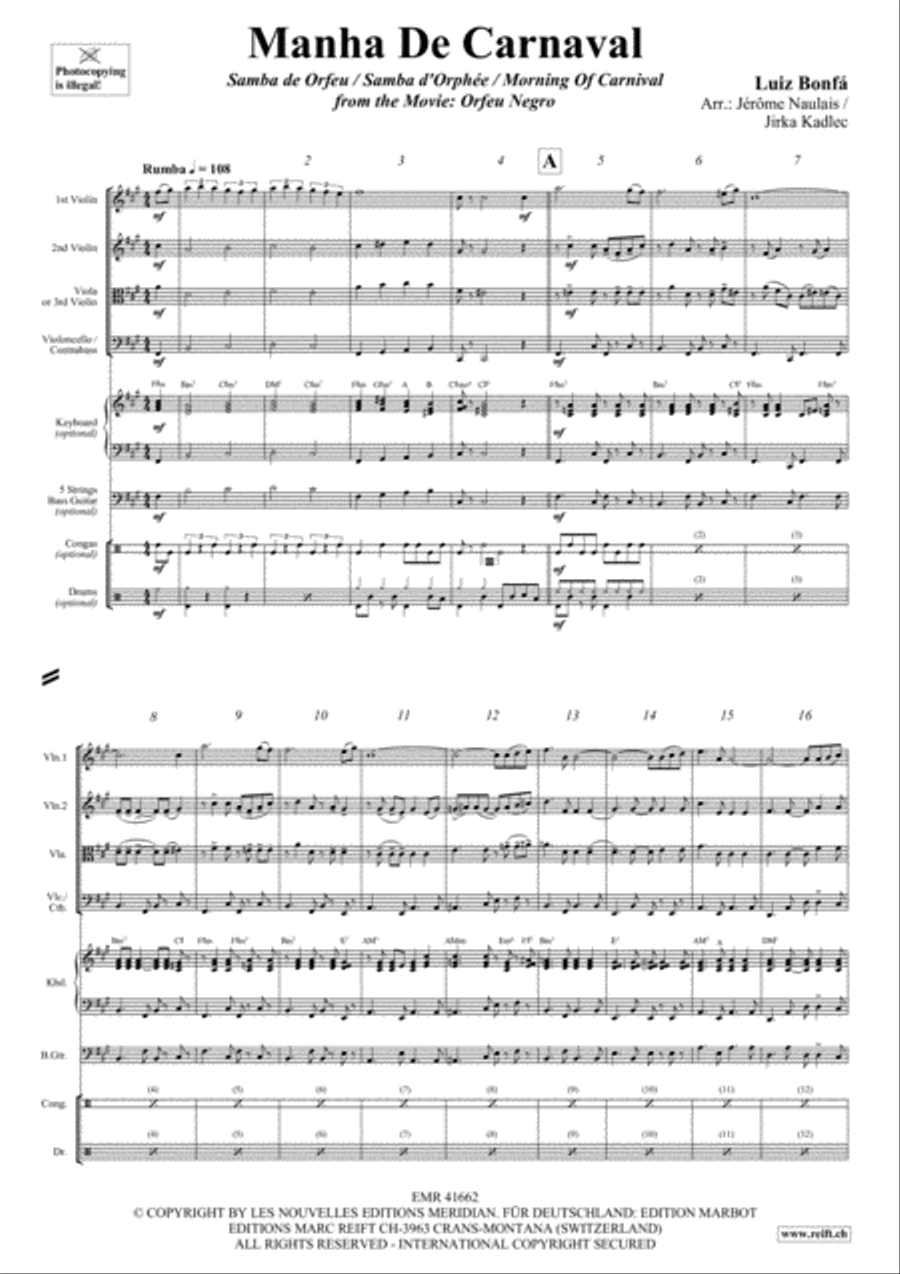 Manha De Carnaval Cello scores gallery preview page 3