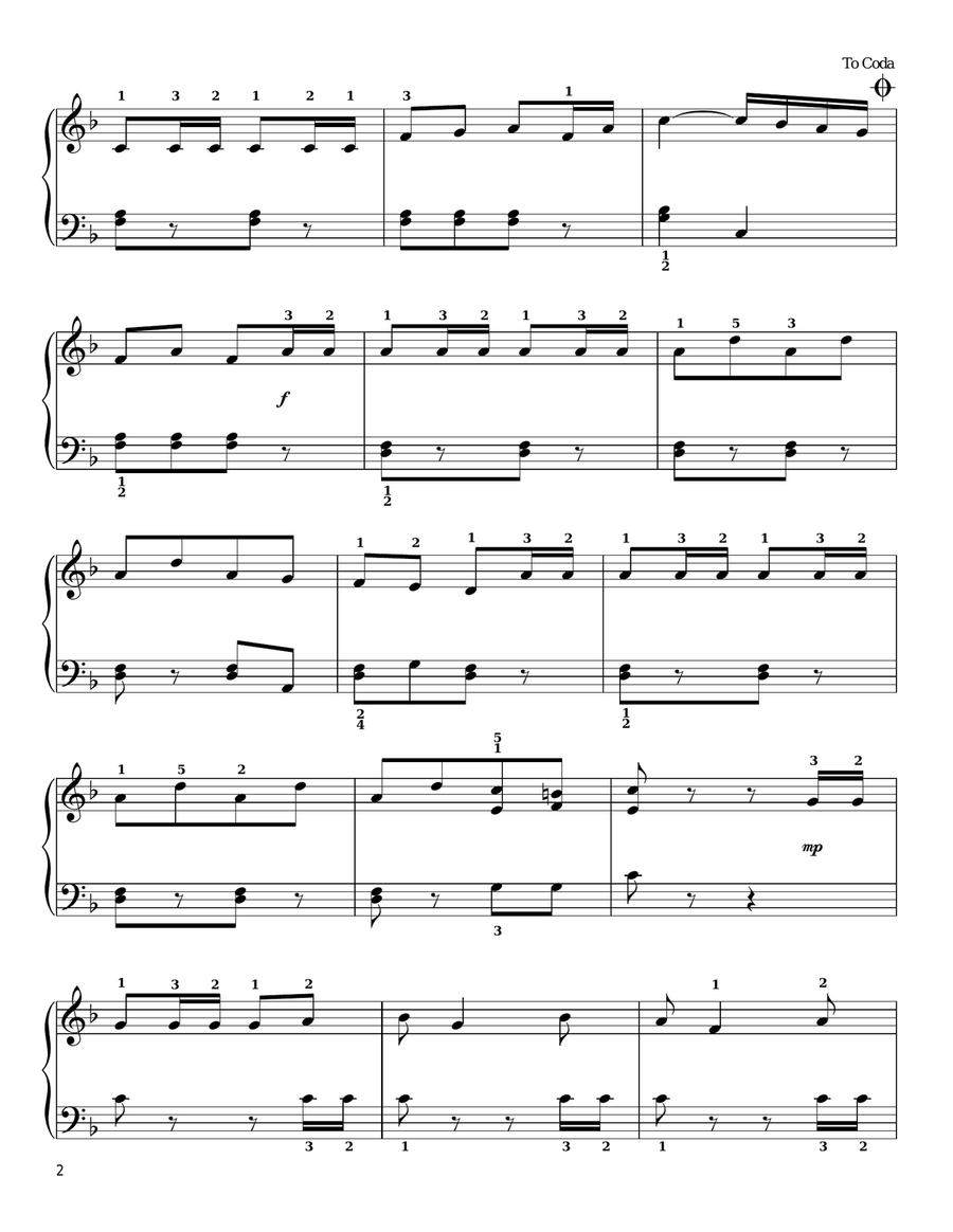William Tell Overture Easy Piano scores gallery preview page 2