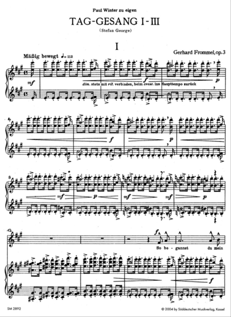 Sämtliche Lieder mit Klavierbegleitung, Band I Medium Voice scores gallery preview page 2