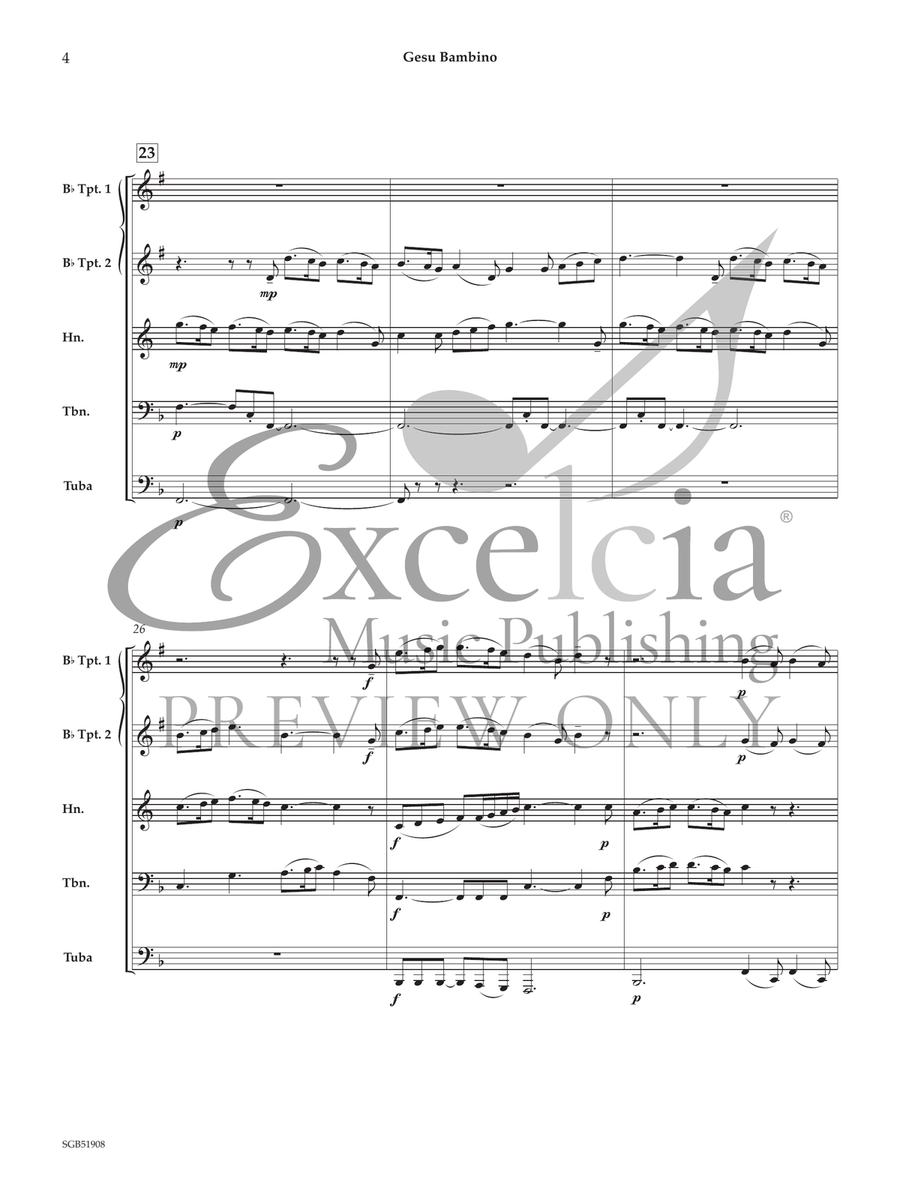 Gesu Bambino Horn scores gallery preview page 5