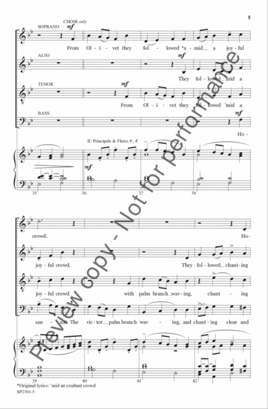 Hosanna, Loud Hosanna Hosanna, Loud Hosanna 4-Part scores gallery preview page 6