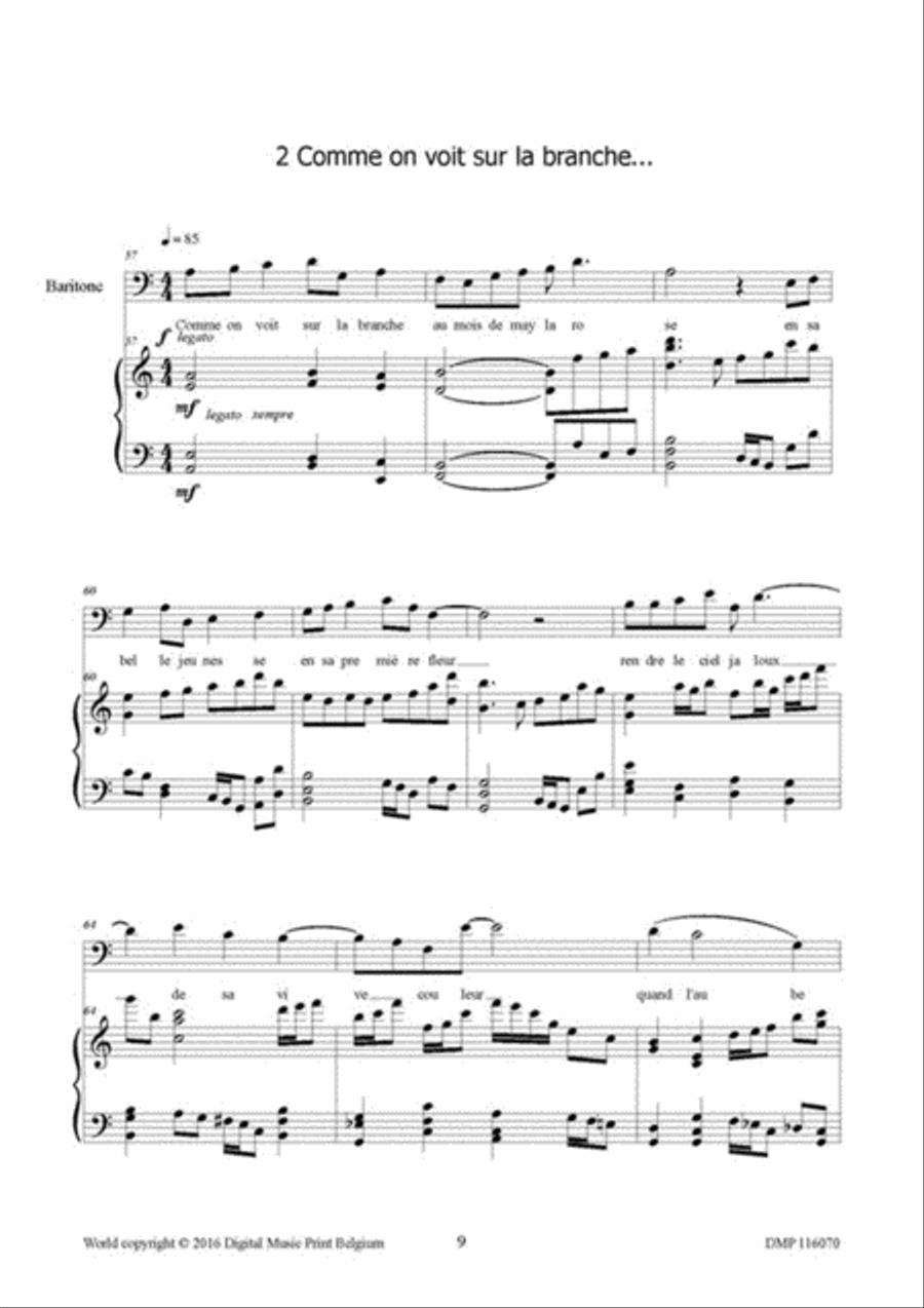 Ronsard Songs Ronsard Songs Baritone Voice scores gallery preview page 4