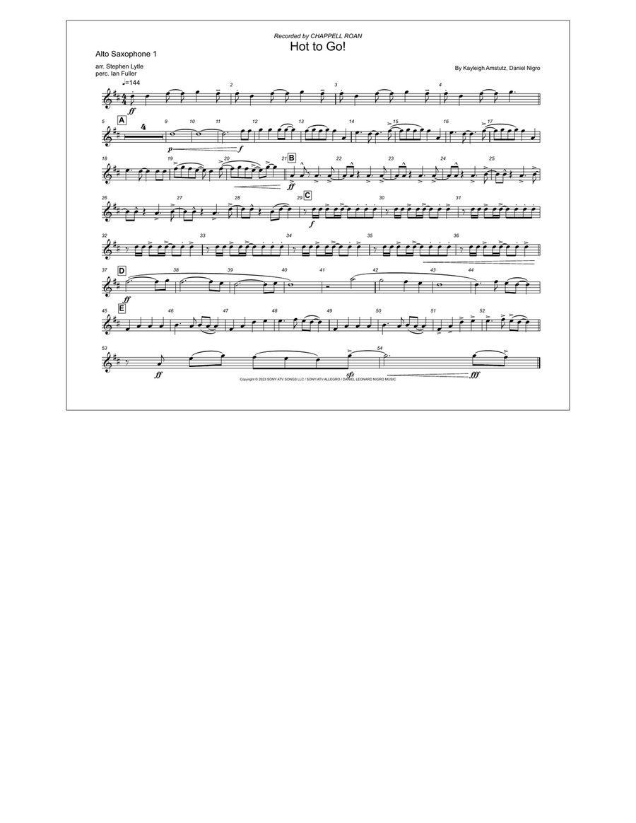 Hot To Go Marching Band scores gallery preview page 6