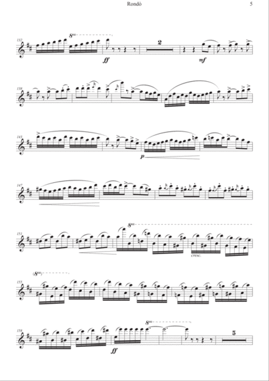 Rondò, Edouard Lalo Symphonie Espagnole Flute Solo scores gallery preview page 5