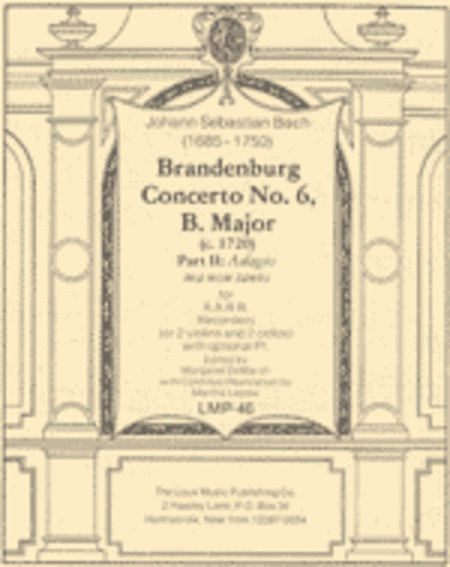 Brandenburg Concerto No. 6 in B Major Part II (Score)