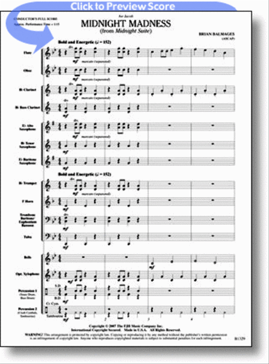 Midnight Madness Midnight Madness Concert Band scores gallery preview page 1