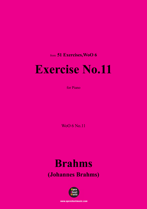 Book cover for Brahms-Exercise No.11,WoO 6 No.11,for Piano