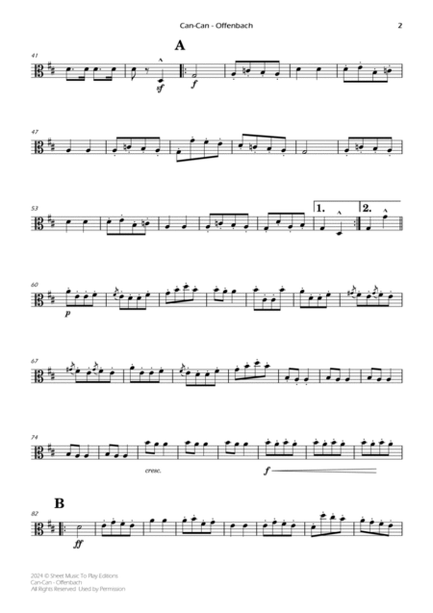 Offenbach - Can-Can - Viola and Piano (Full Score and Parts) image number null