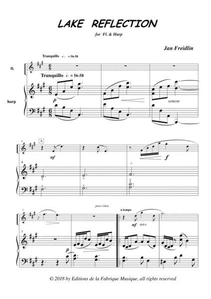 Jan Freidlin: Lake Reflection for flute and harp