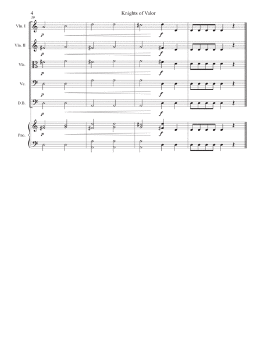 Knights of Valor String Quartet scores gallery preview page 4