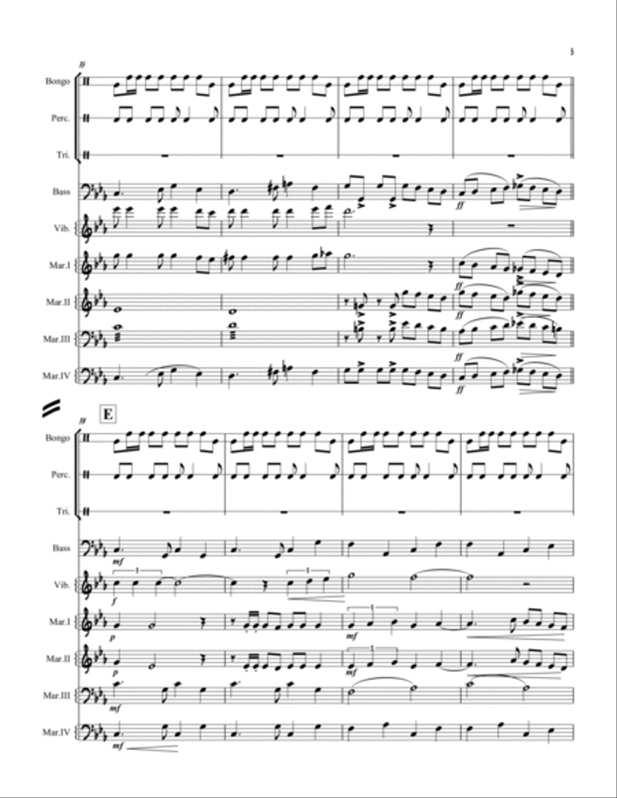 Besame Mucho (Kiss Me Much) Large Ensemble scores gallery preview page 5