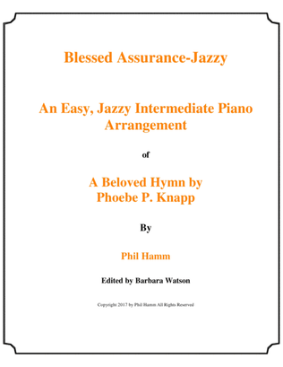 Book cover for Blessed Assurance-Jazzy