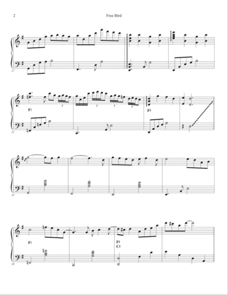 Free Bird Harp scores gallery preview page 3