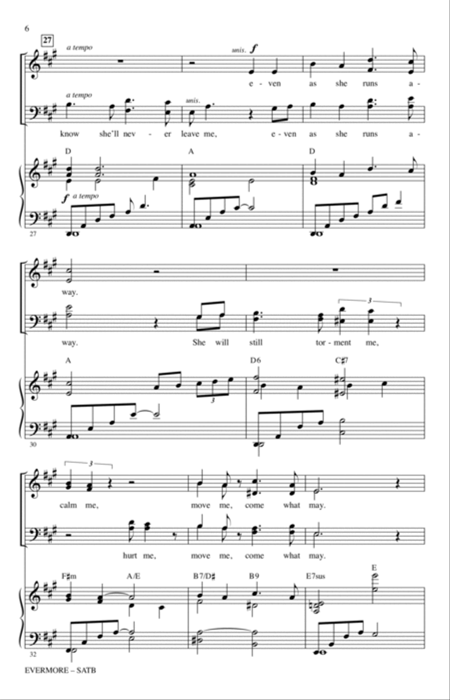 Evermore (from Beauty And The Beast) (arr. Ed Lojeski) 4-Part scores gallery preview page 5