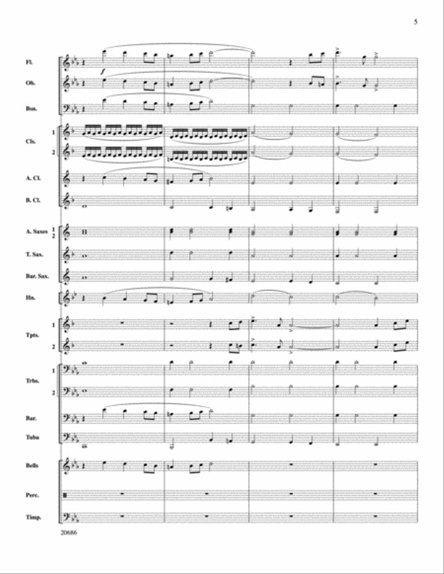 Timberline Overture Concert Band scores gallery preview page 5