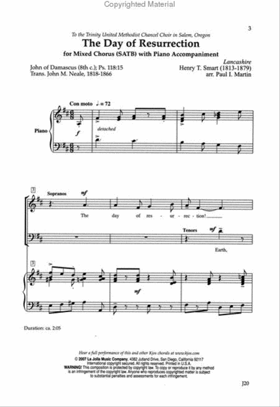 The Day of Resurrection (SATB) 4-Part scores gallery preview page 2