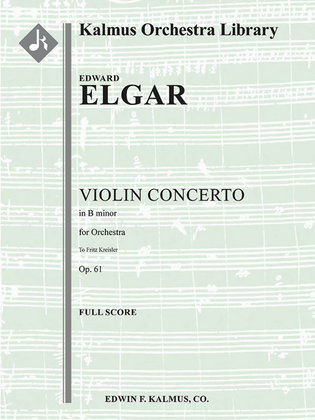 Book cover for Violin Concerto in B minor, Op. 61