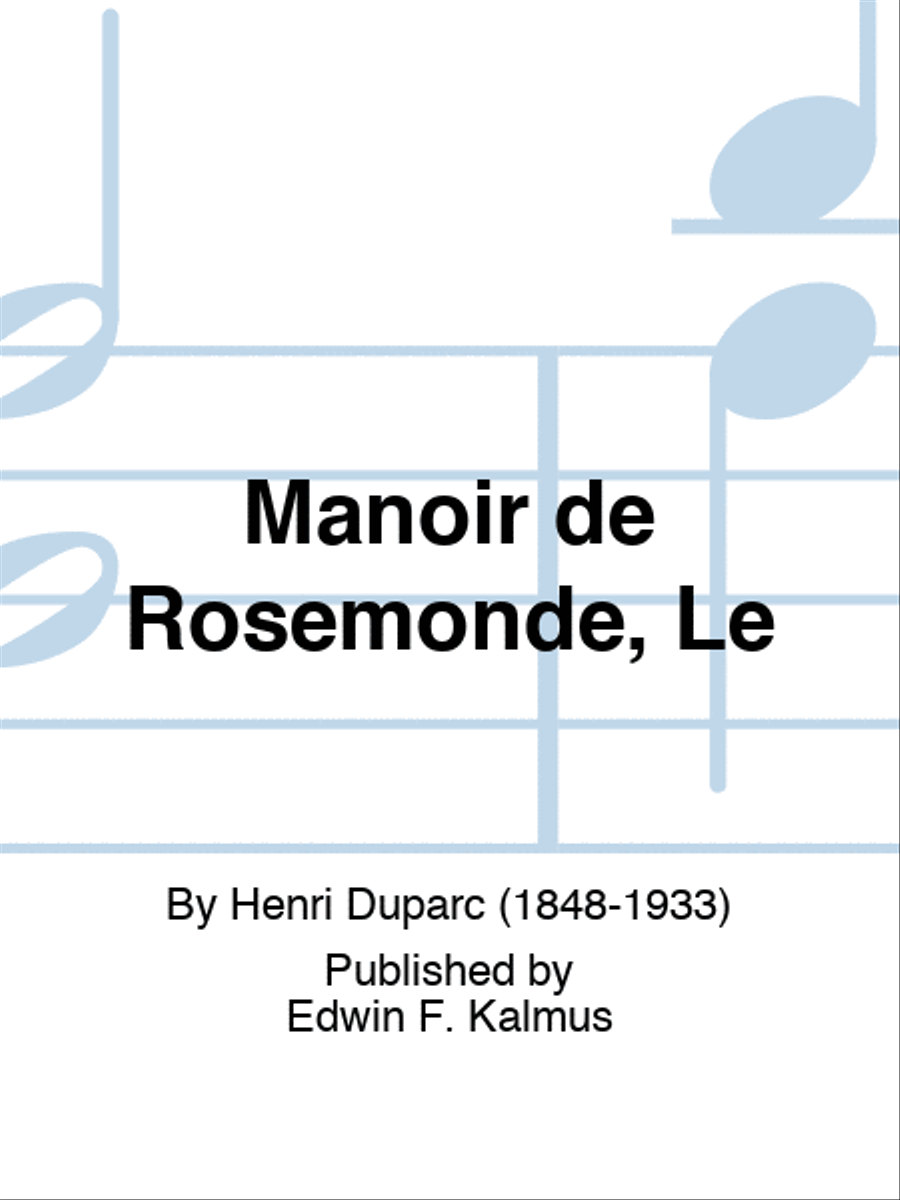 Manoir de Rosemonde, Le Manoir de Rosemonde, Le Voice scores gallery preview page 1