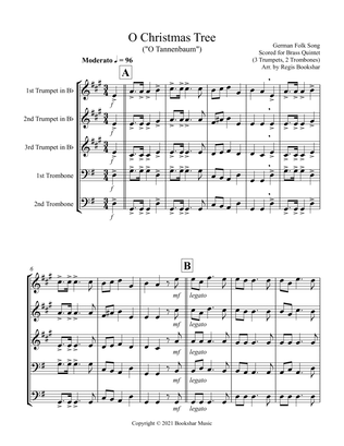 O Christmas Tree (G) (Brass Quintet - 3 Trp, 2 Trb)