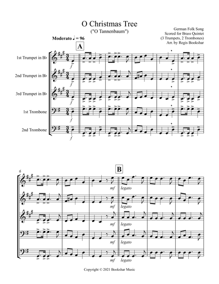 O Christmas Tree (G) (Brass Quintet - 3 Trp, 2 Trb)