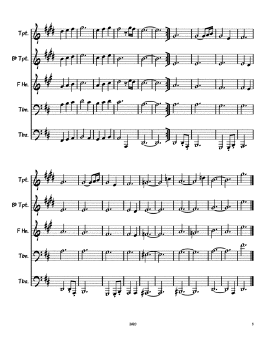 Shifting Sands (Brass Quintet) Brass Quintet scores gallery preview page 3