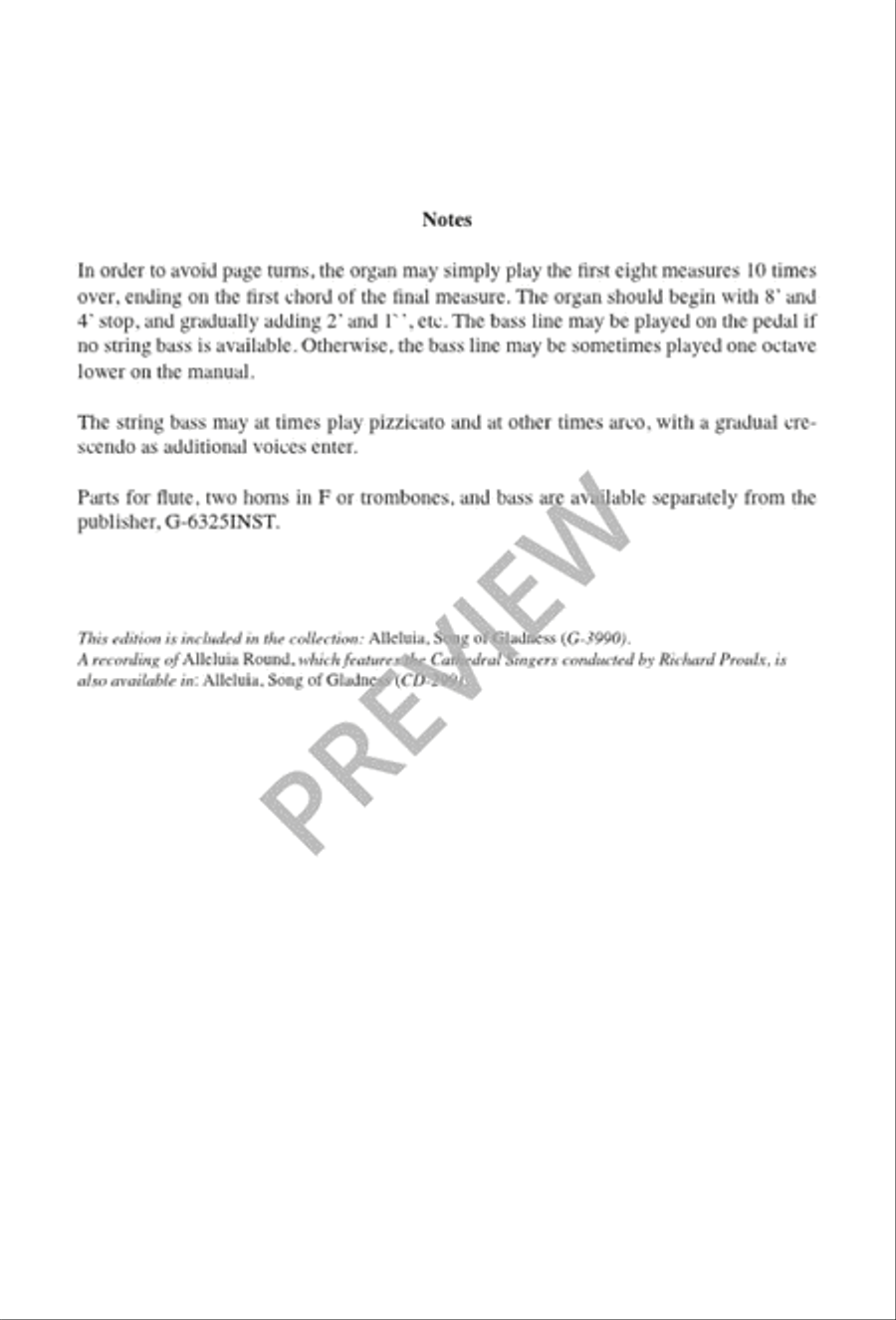 Alleluia Round Alleluia Round SAB scores gallery preview page 2