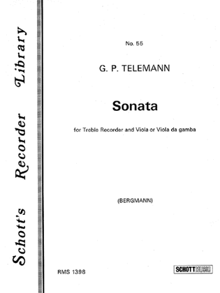 Telemann Lib 55 Sonata B Flat Treble/vla