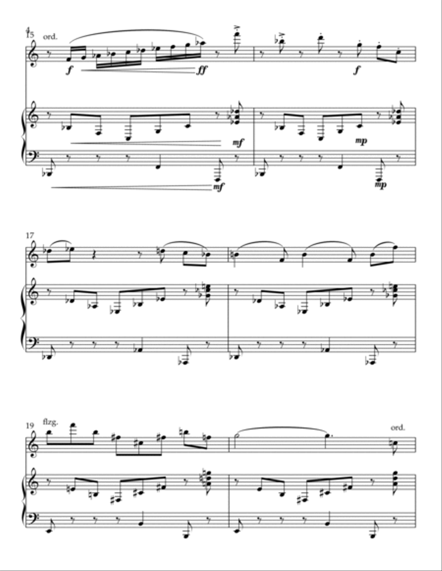Sonata for Flute and Piano Chamber Music scores gallery preview page 4