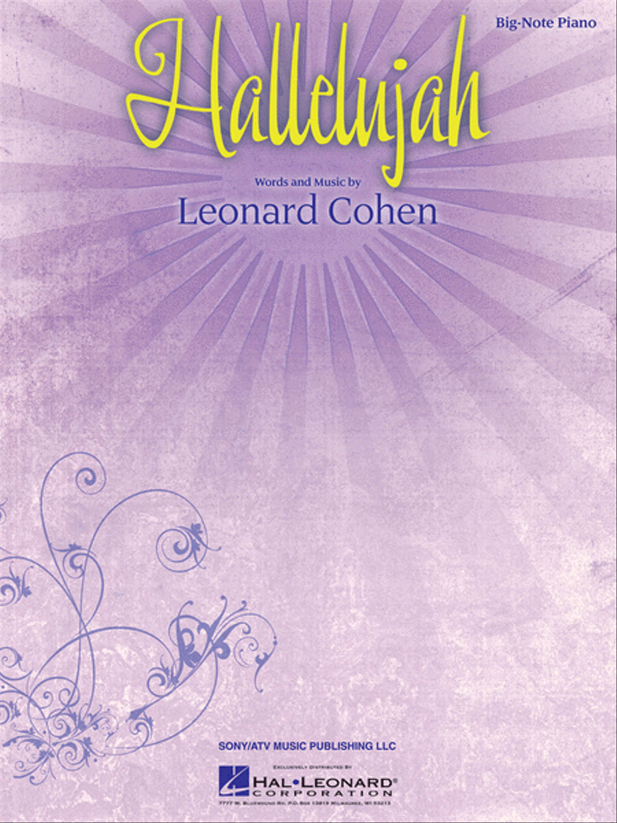 Hallelujah Easy Piano scores gallery preview page 1