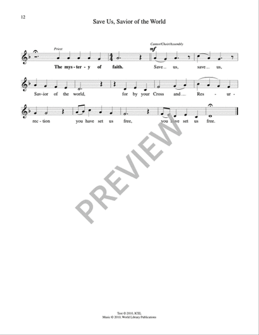 Mass of Awakening-Eucharistic Prayer III-Priest Edition Mass scores gallery preview page 3