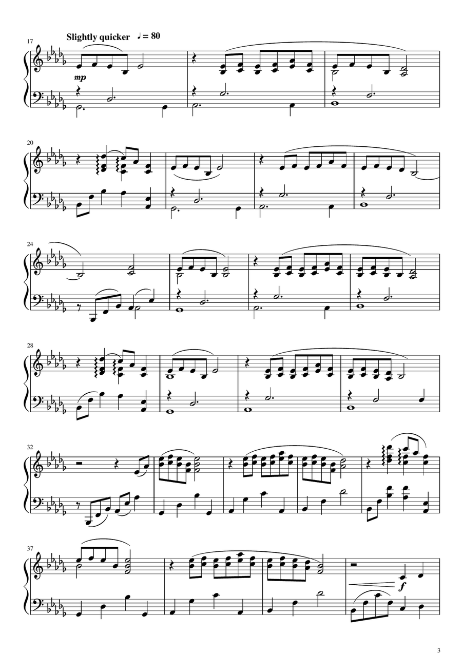 Merry Christmas, Mr. Lawrence Piano Solo scores gallery preview page 3