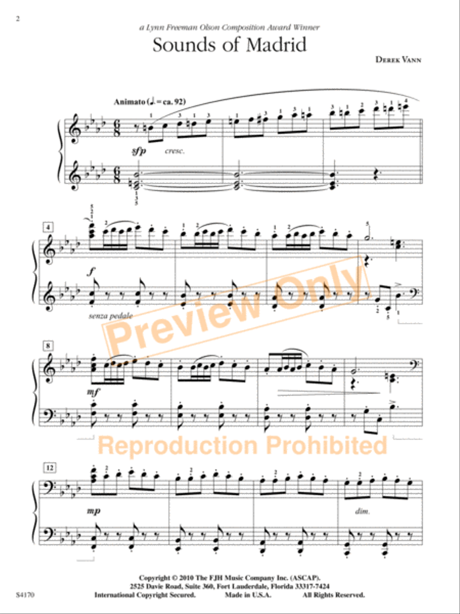 Sounds of Madrid Sounds of Madrid Piano Solo scores gallery preview page 3