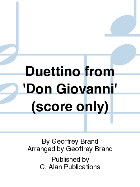 Duettino from 'Don Giovanni' (score only)