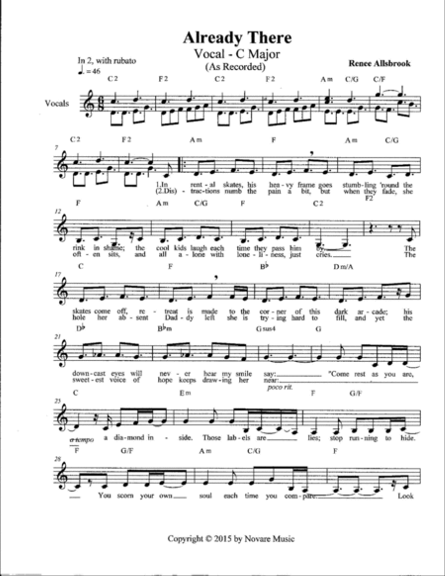 Already There Voice scores gallery preview page 2
