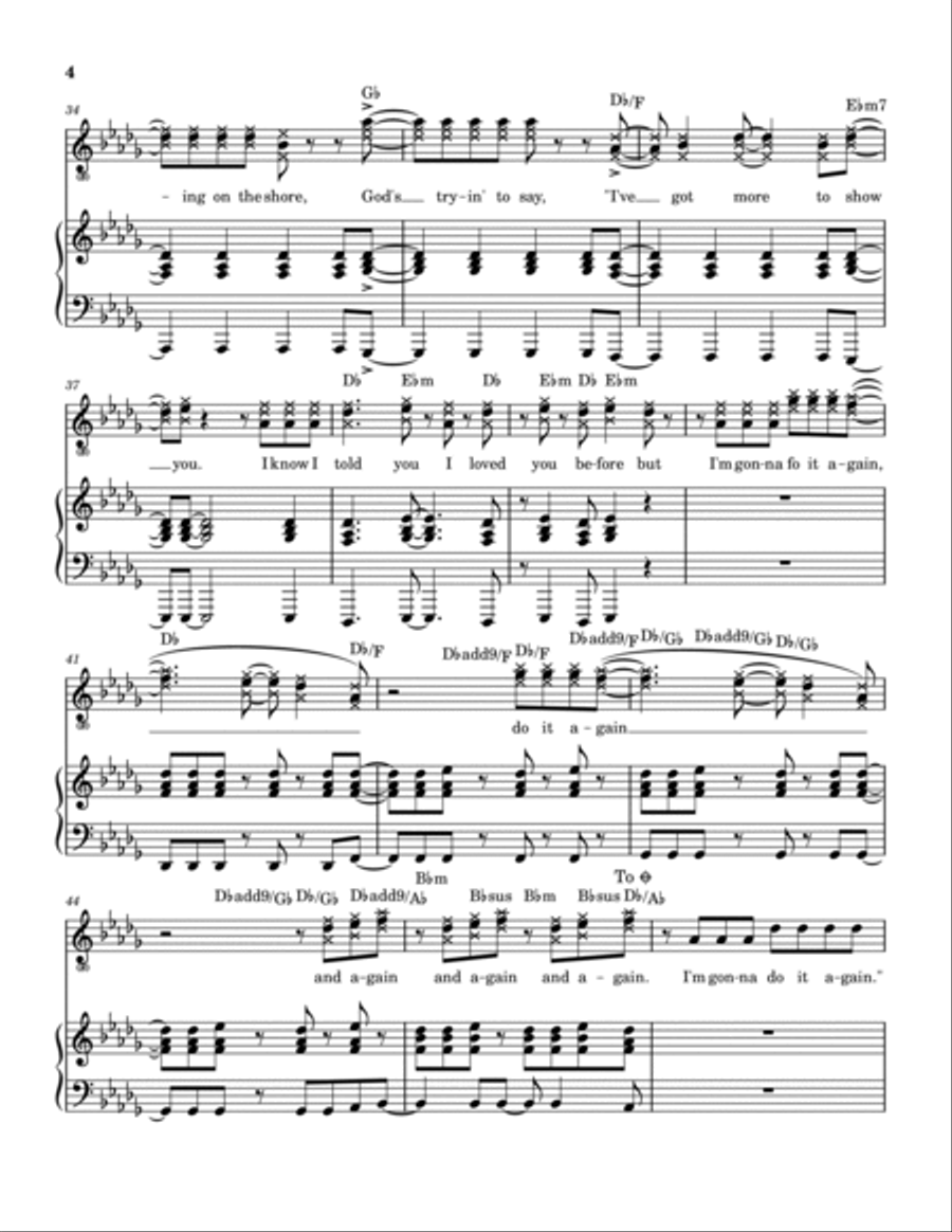 Do It Again Piano, Vocal, Guitar scores gallery preview page 5